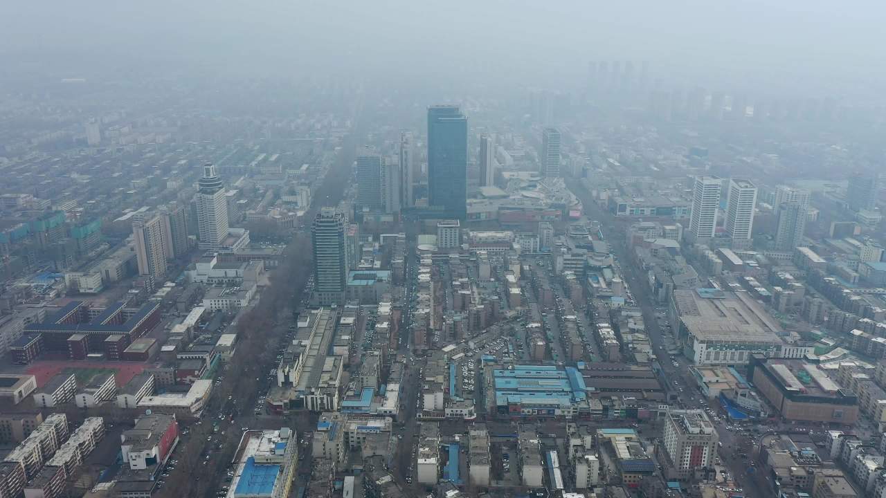 航拍山东淄博城市风景 15