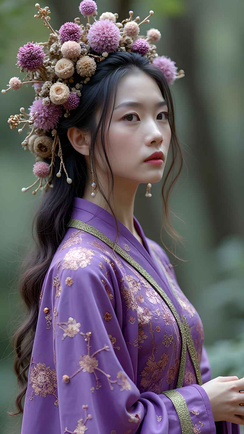 森林系列五颜六色古风艺术美女 21
