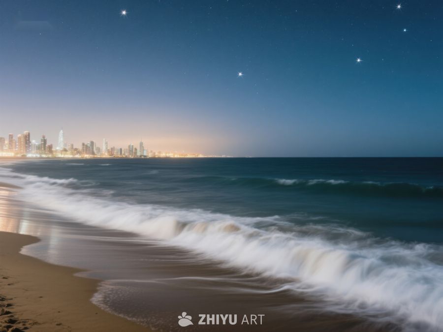 夜幕下的海滨城市风光 437
