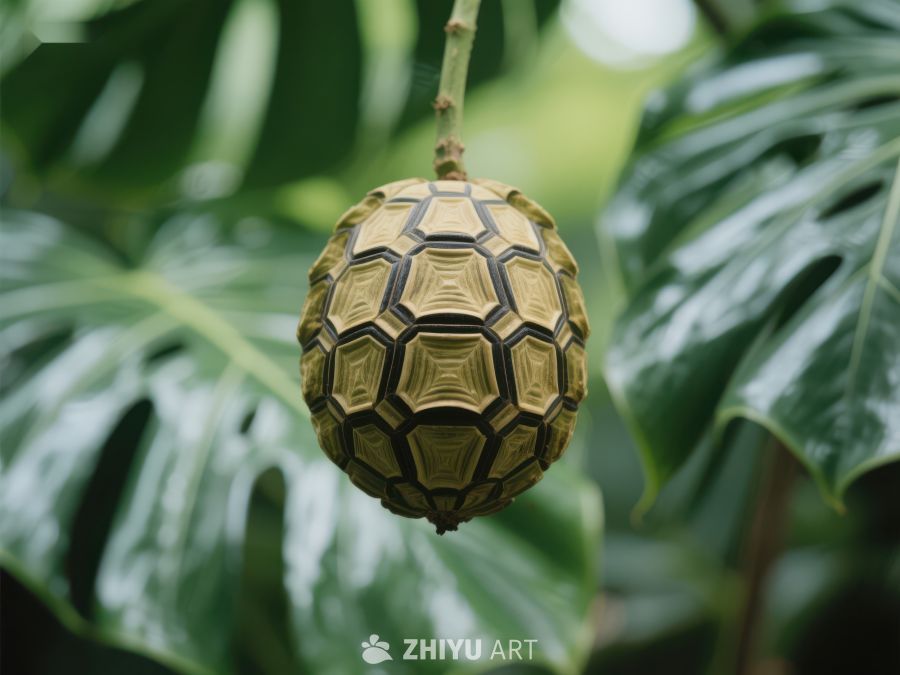 热带植物上的独特几何果实 440