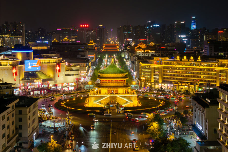 西安钟楼夜景