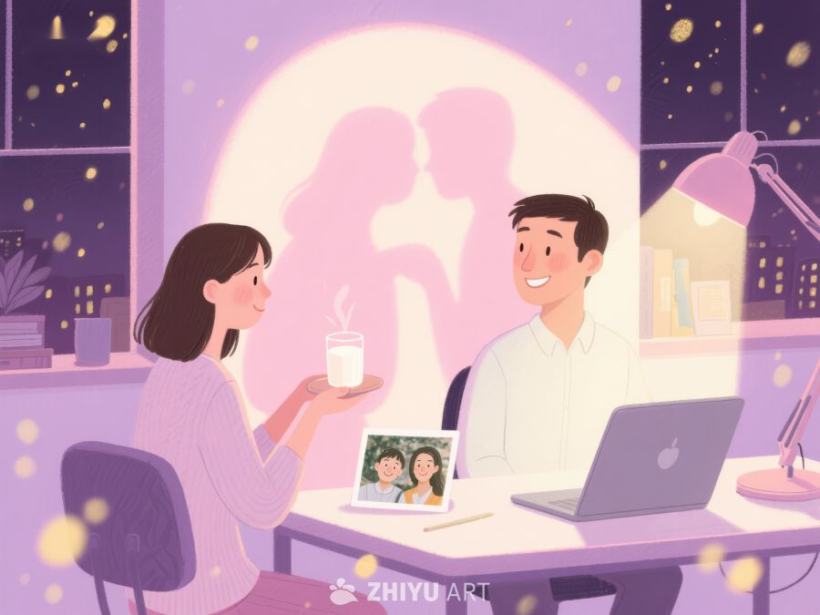 温馨夜晚，情侣共度时光 893