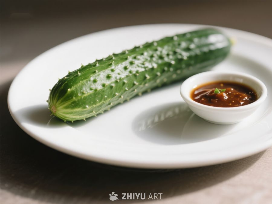 新鲜黄瓜配酱碟 432