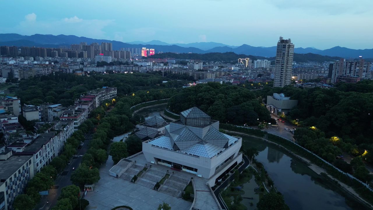 航拍江西萍乡博物馆