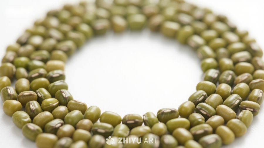 绿色豆子螺旋排列