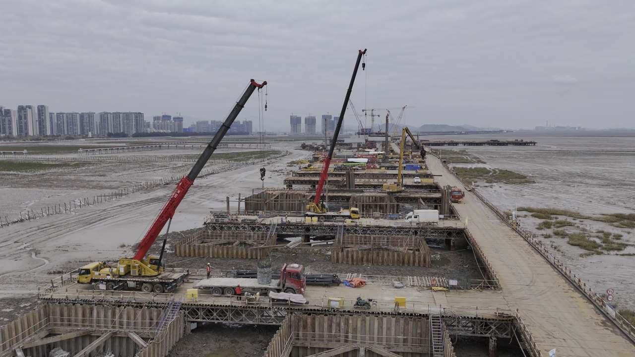 滨海栈道建设工地 15