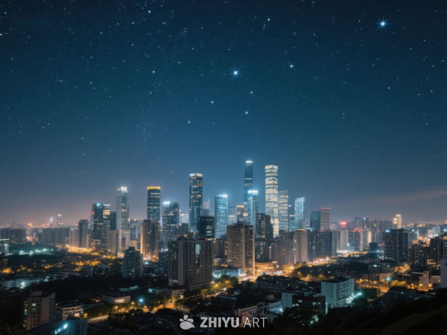 夜空下的城市天际线 289