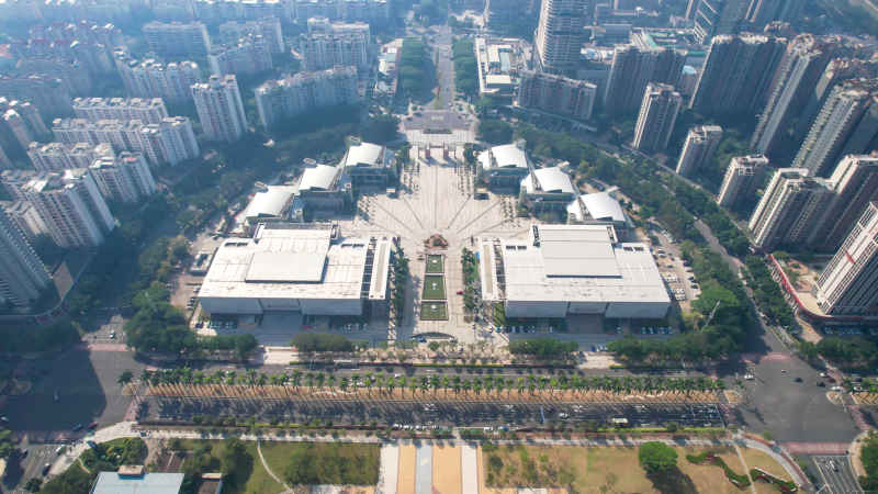 广东江门城市风光航拍图 