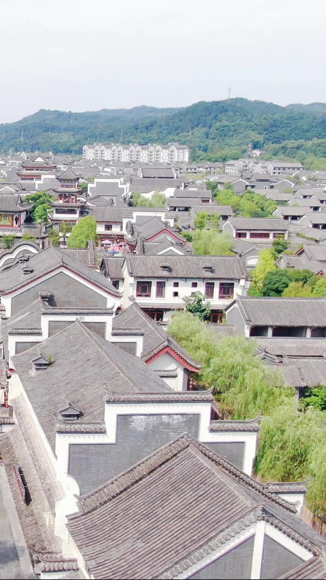 旅游景区湖南常德桃花源古镇竖屏