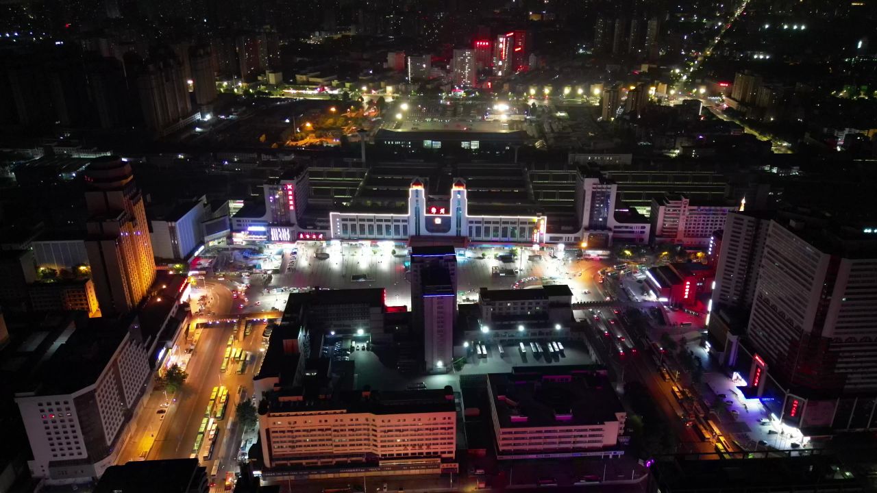 河南郑州城市夜景