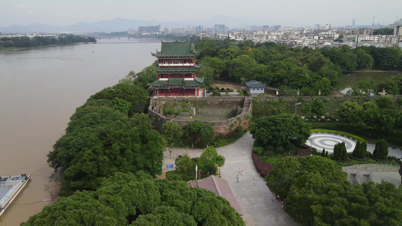 江西赣州江南宋城航拍