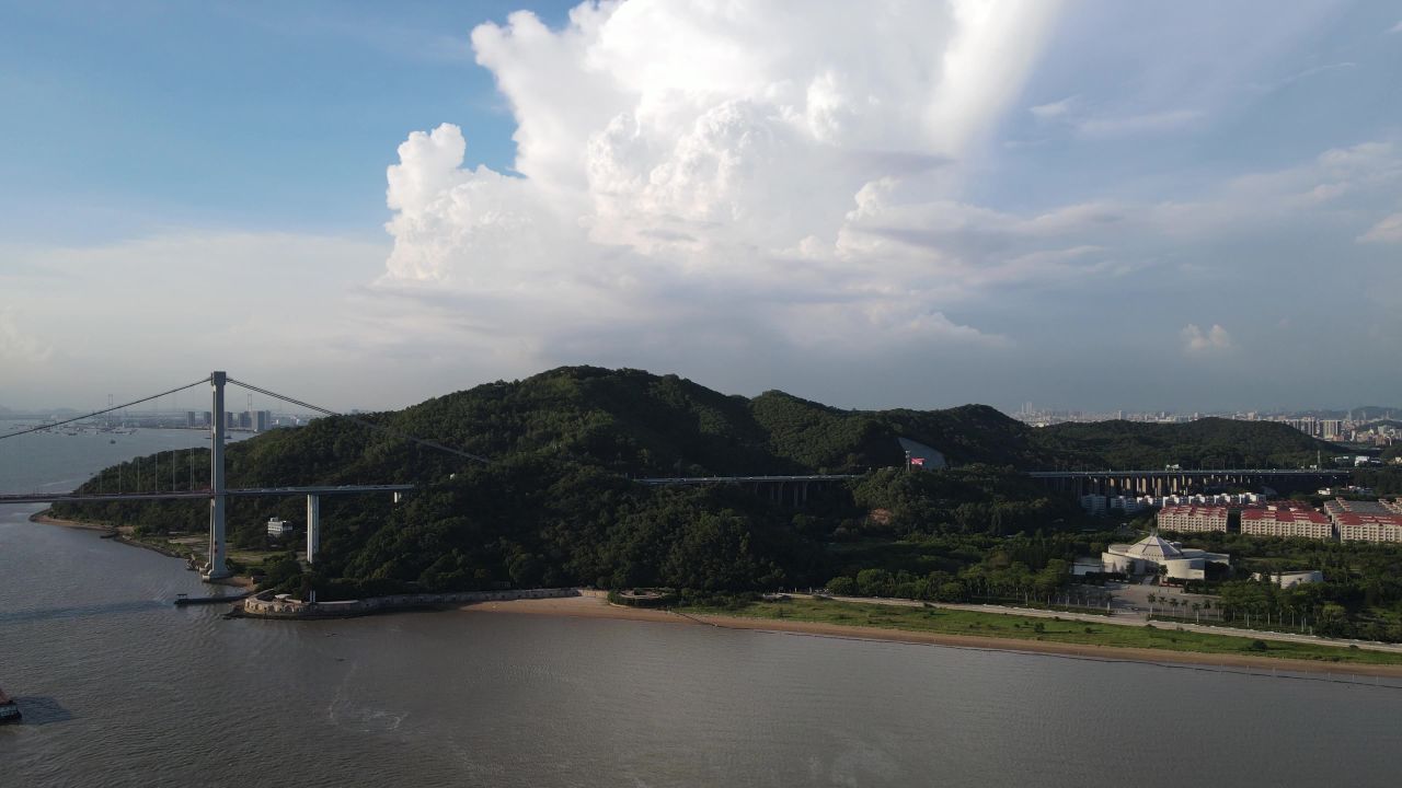 广东珠江口虎门大桥航拍