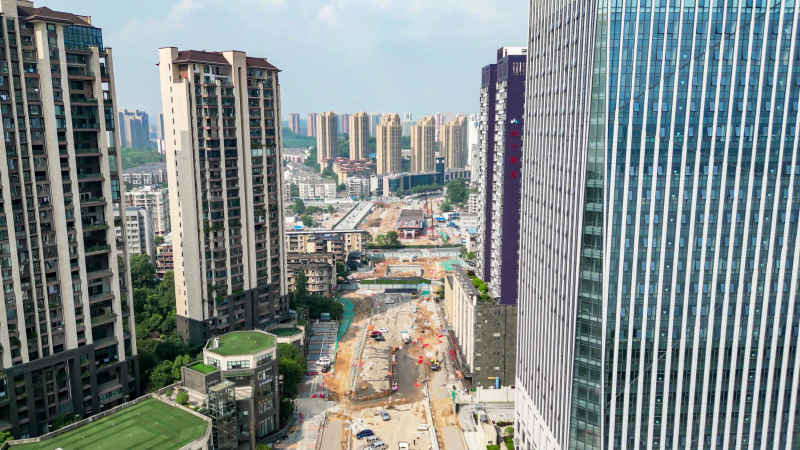 湖北宜昌城市风光航拍摄影图