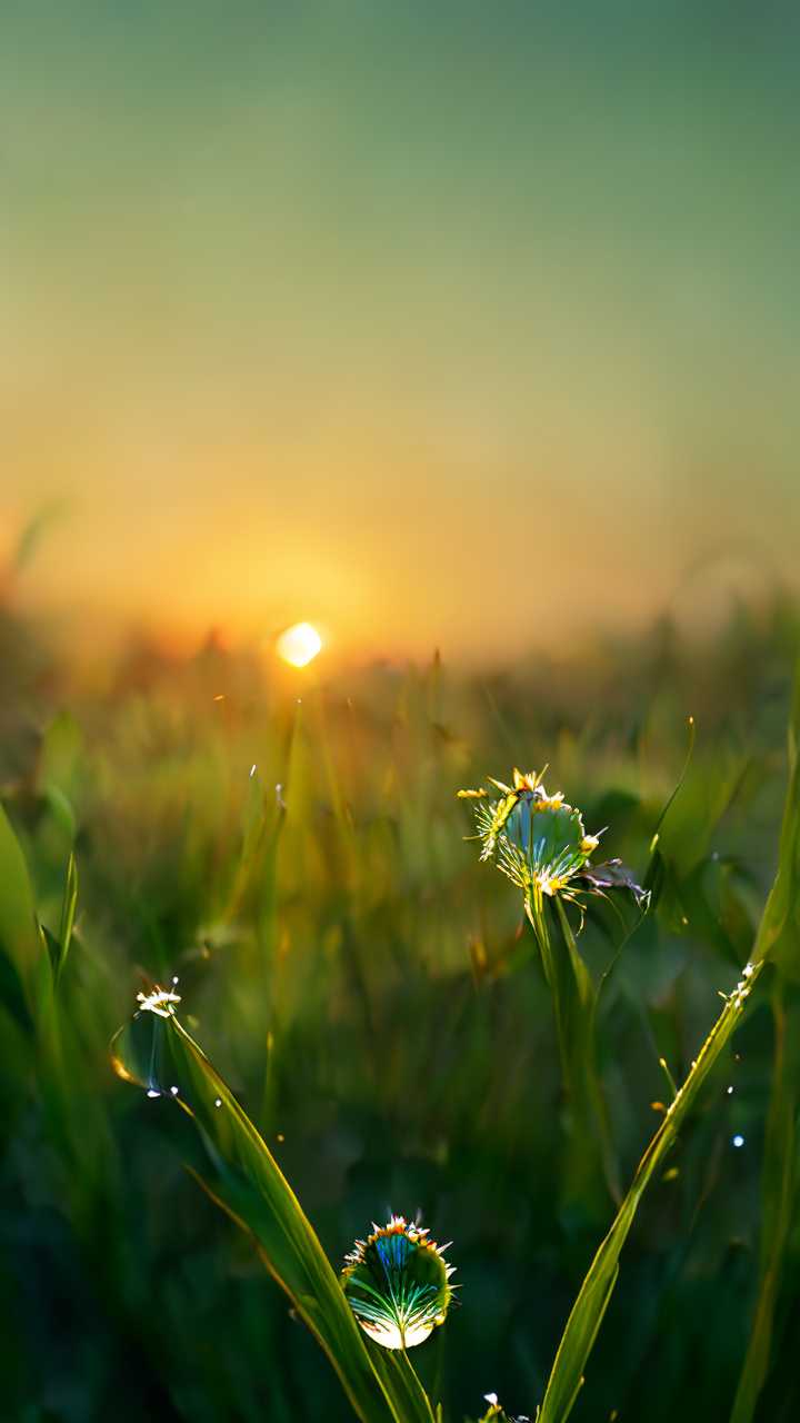 太阳花花水滴草