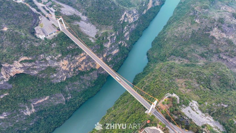 航拍贵州北盘江大桥 关兴公路上的大桥 10