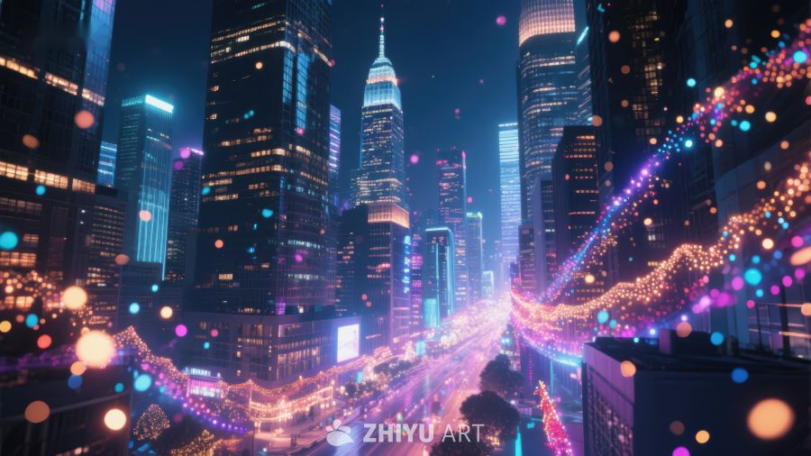 未来都市夜景 588