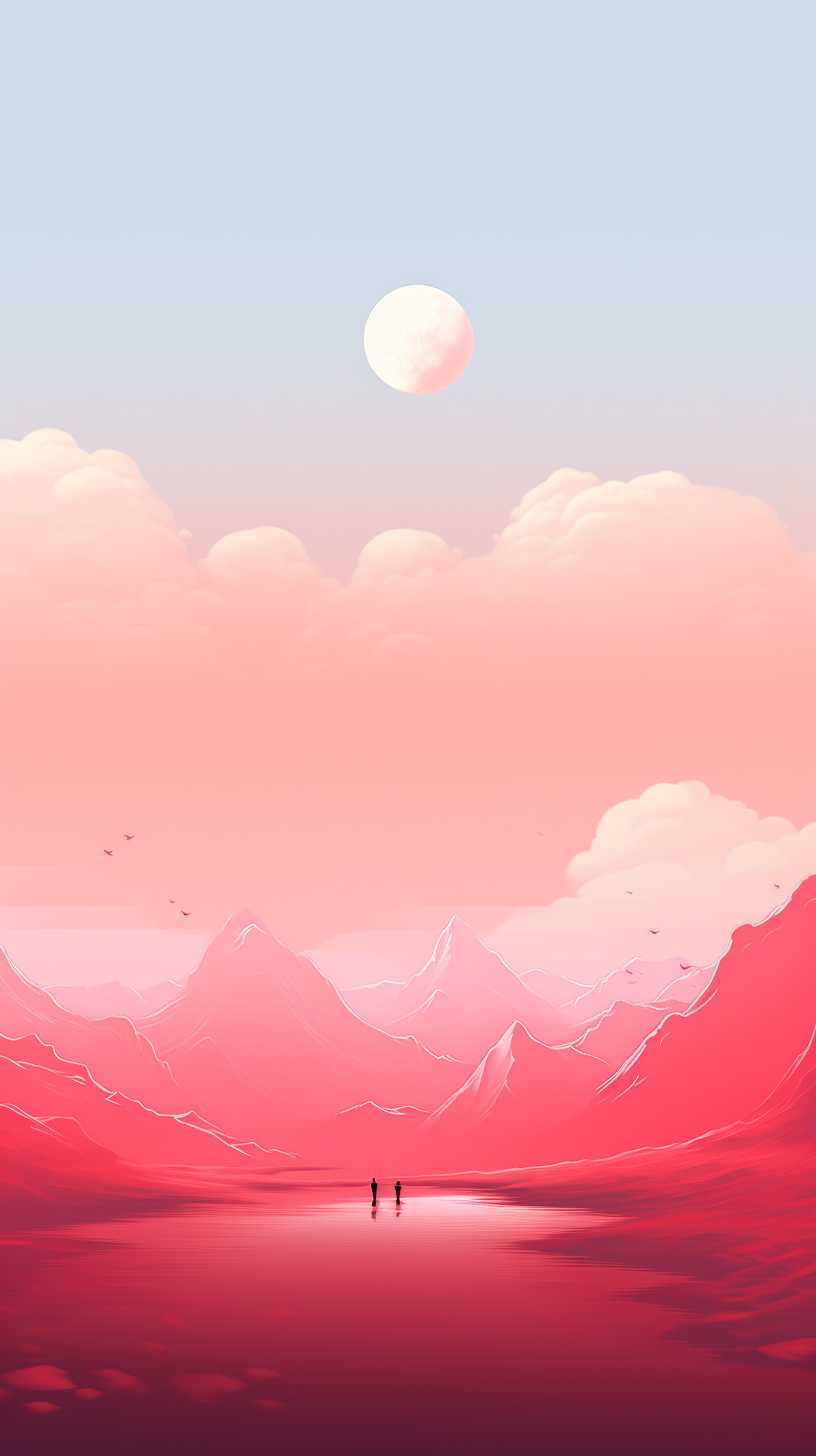 红色背景艺术图