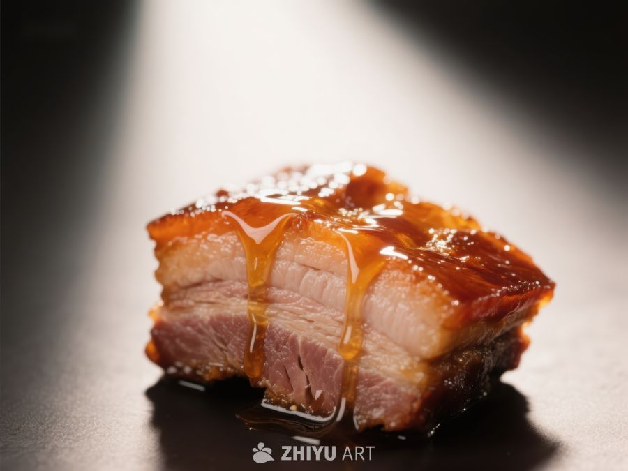 蜜汁烤肉，色泽诱人