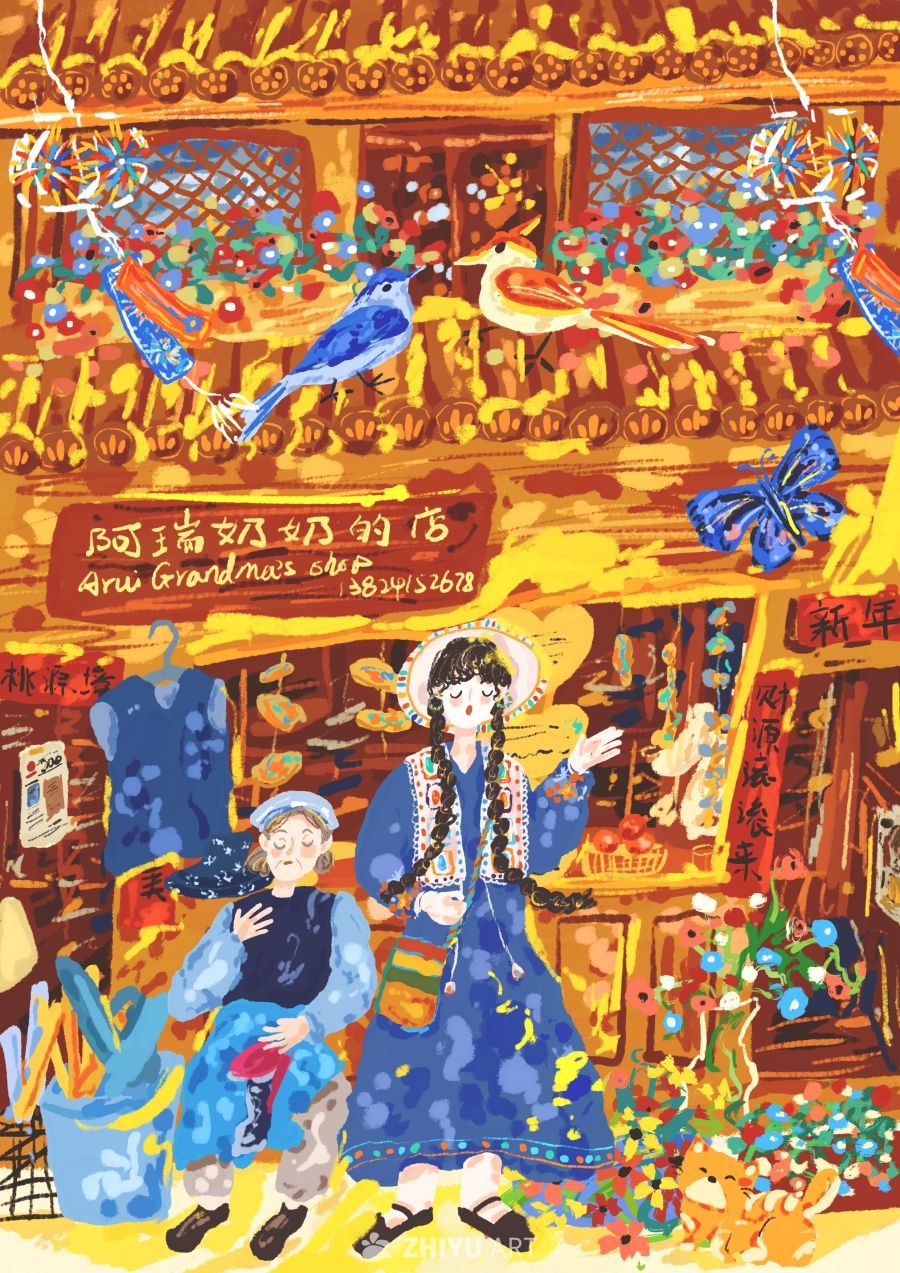 原创治愈插画作品素材四季节气节日自然 66