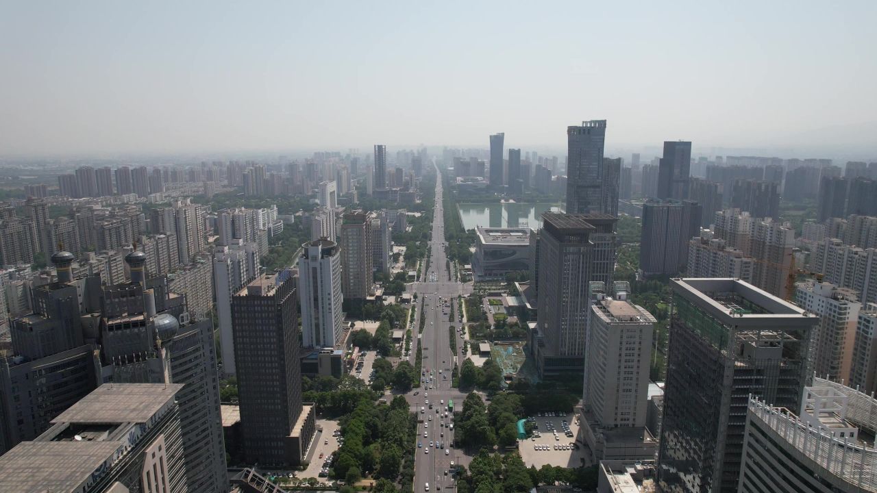 河南洛阳城市风光旅游景区航拍