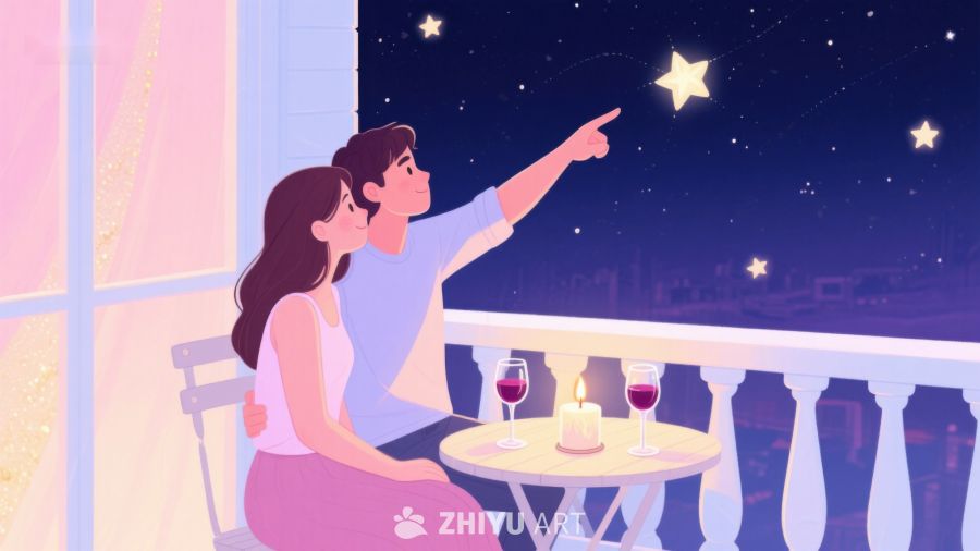 情侣夜观星空，浪漫时刻 274