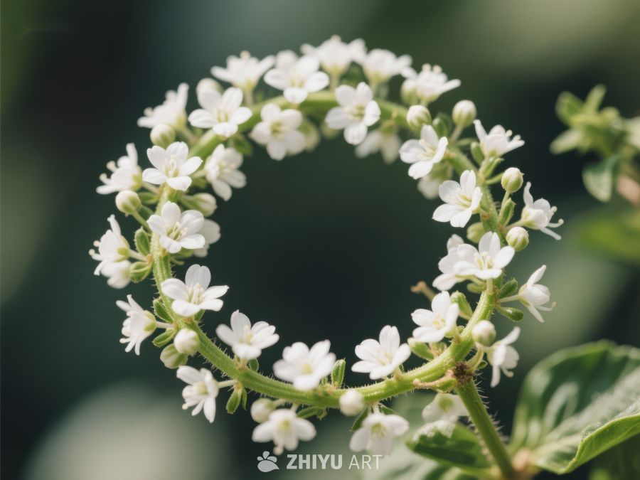 白色小花环状排列 7