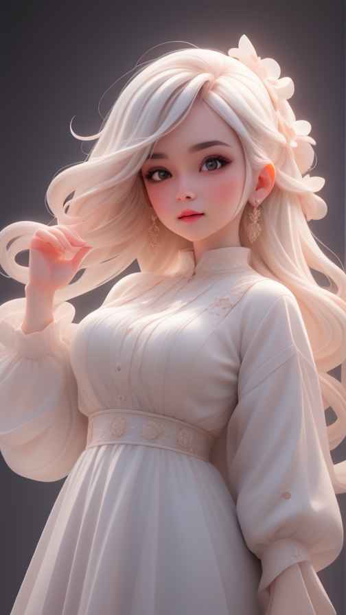 可爱粉色女孩