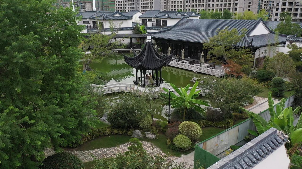 中式建筑航拍 4