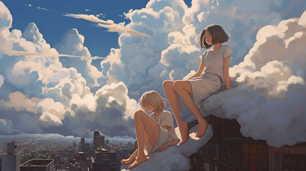 毕业学生插画坐着
