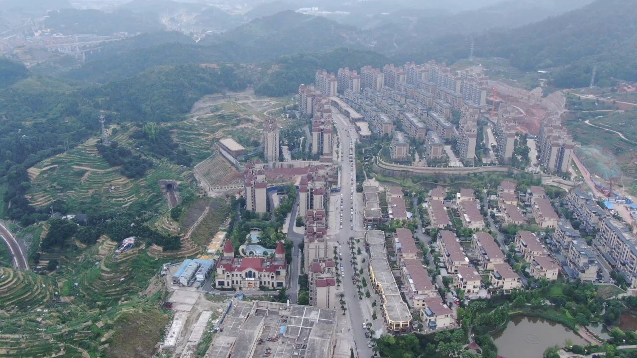  湘西城市建设航拍湖南怀化