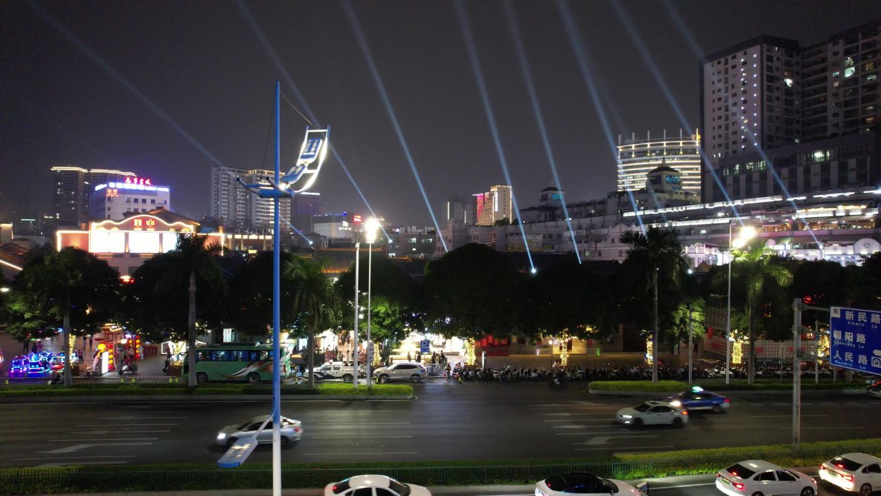 广西南宁三街两巷历史文化街区夜景