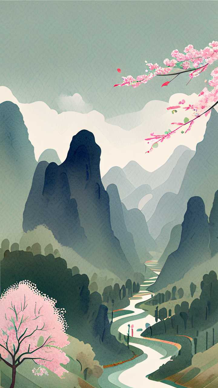 春季谷雨插画