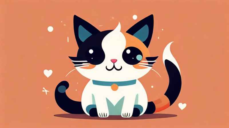 小花猫唯美插画 46
