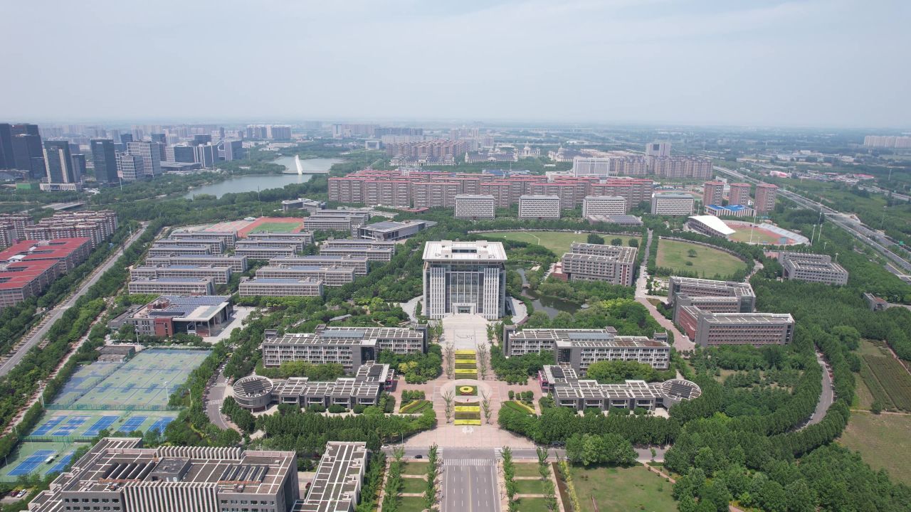 河南郑州城市风光地标建筑航拍 