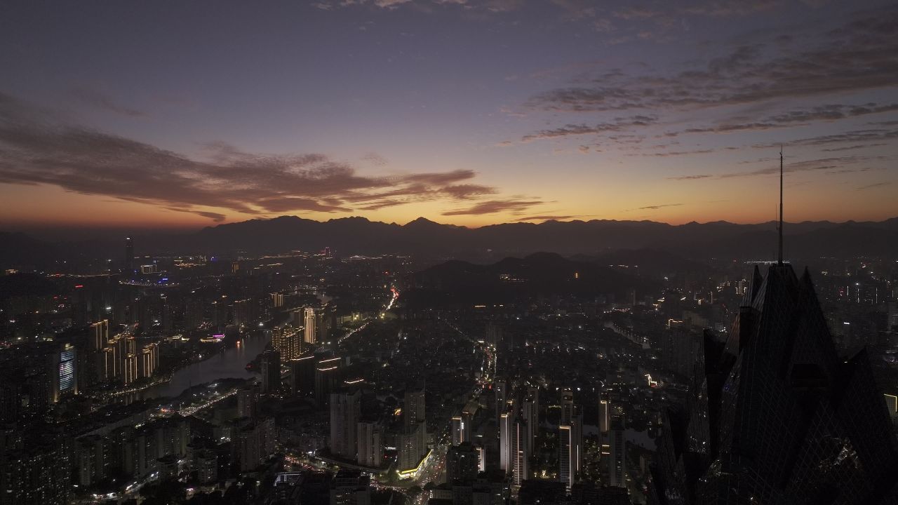 温州城市晚霞和夜景 19