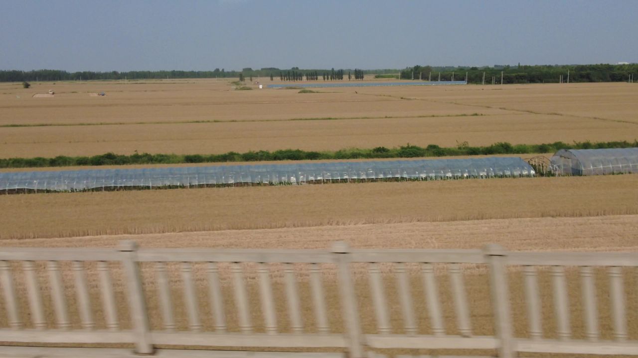 沿途火车窗外风景旅途风光实拍  