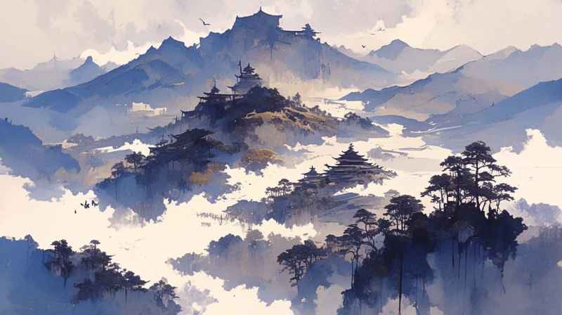 中国风水墨画水墨山水 1