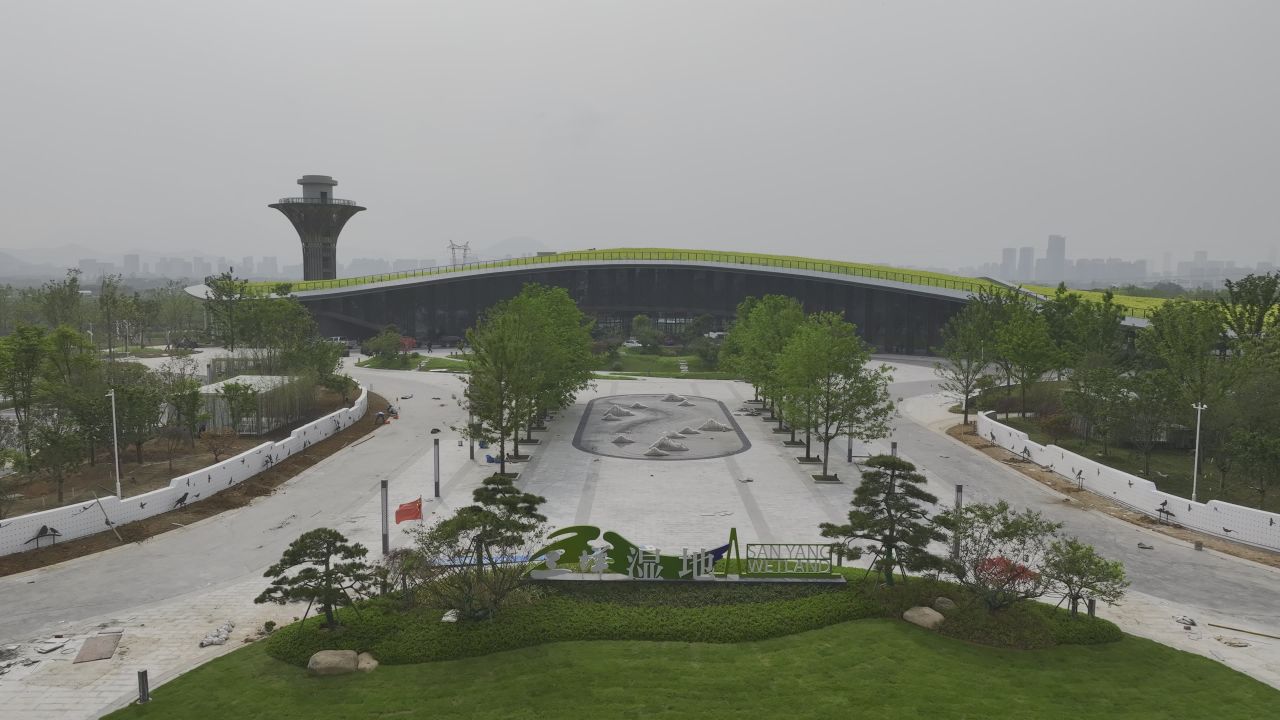 温州三垟湿地东入口航拍景观 9