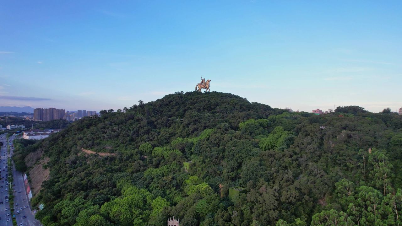 航拍泉州郑成功公园