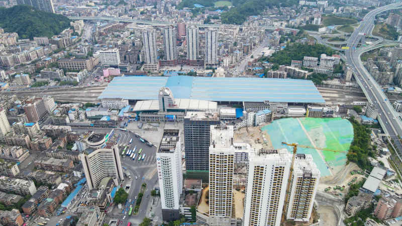 贵州贵阳城市风光航拍图 