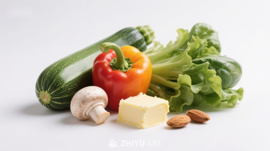 新鲜蔬菜与黄油坚果组合