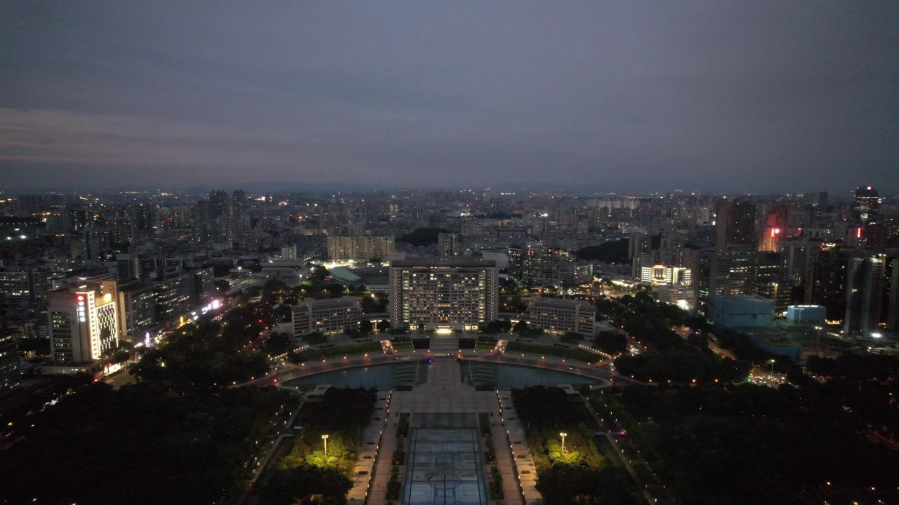 广东东莞城市夜景灯光