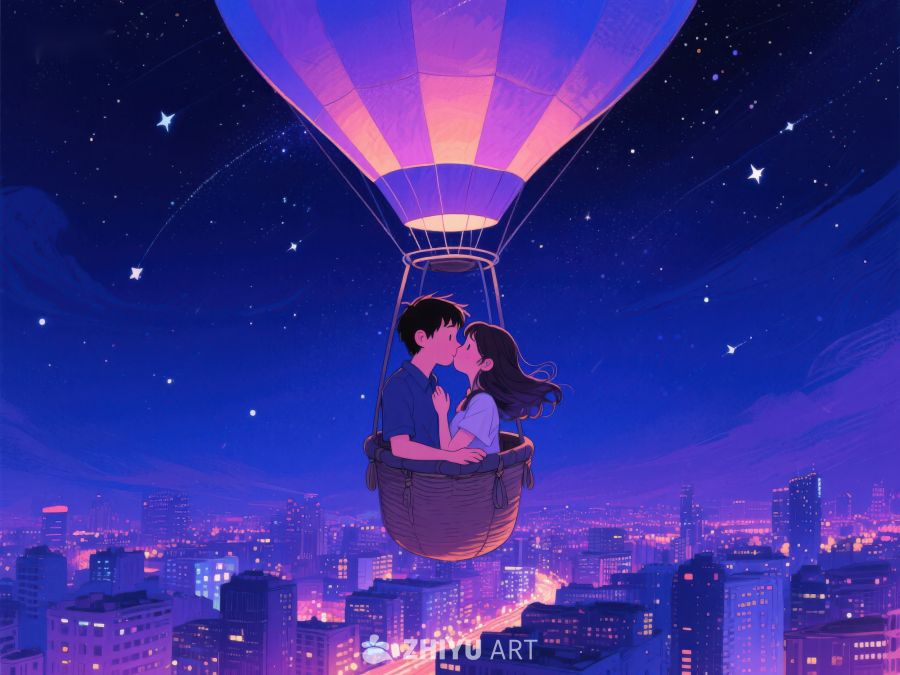 热气球上的浪漫夜吻 604
