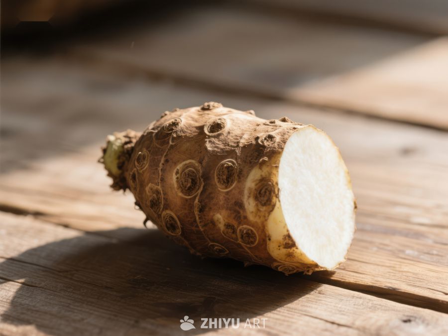 新鲜切开的菊芋根 489