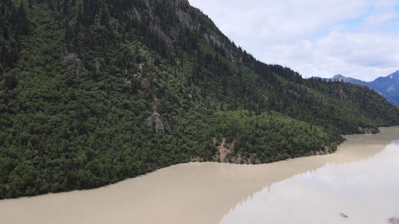 航拍然乌湖汛水期 9