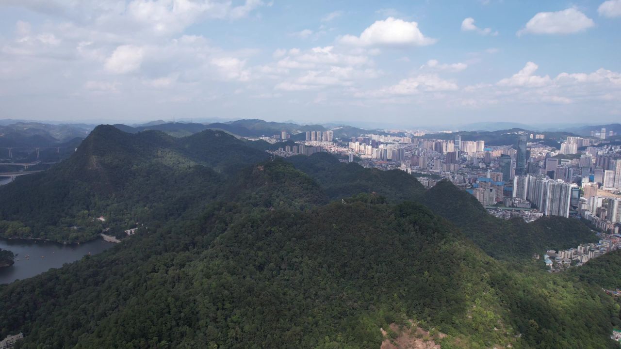 贵州贵阳城市风光航拍