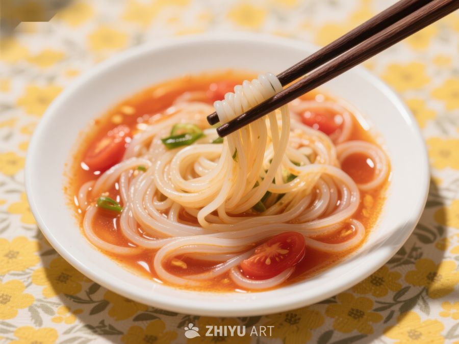 酸汤粉丝配番茄，美味可口 1432