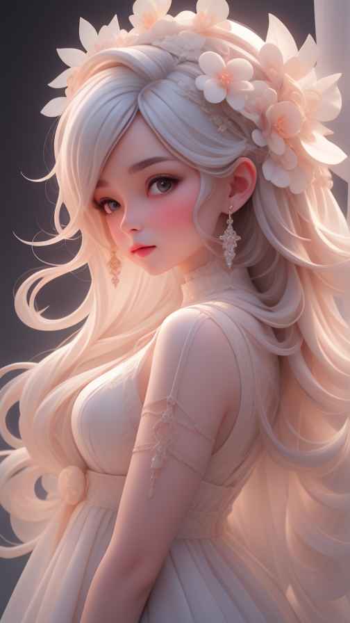 粉色女孩治愈系