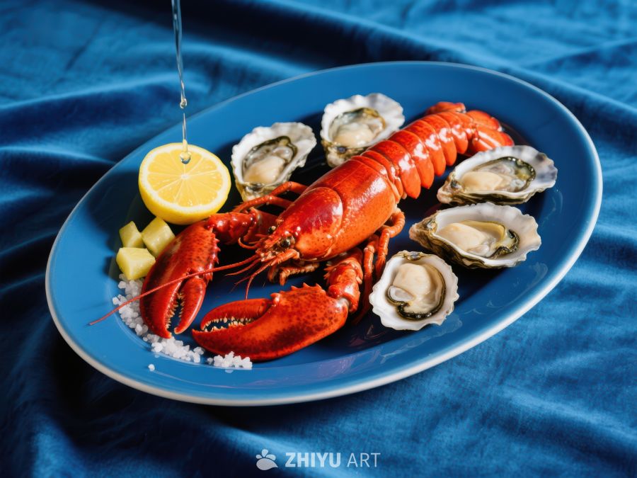 龙虾配牡蛎与柠檬的海鲜盛宴 632