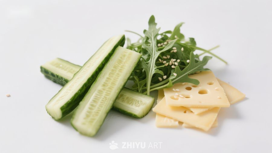 黄瓜芝麻菜奶酪组合